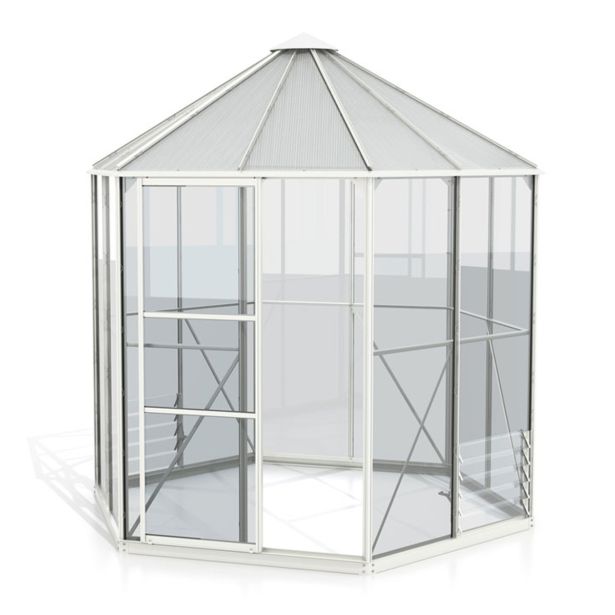 RASTLINJAK, STEKLO-V.PLOŠ VITAVIA PAVILJON HERA 4500 ESG/VP BELA 2.5X5.5M