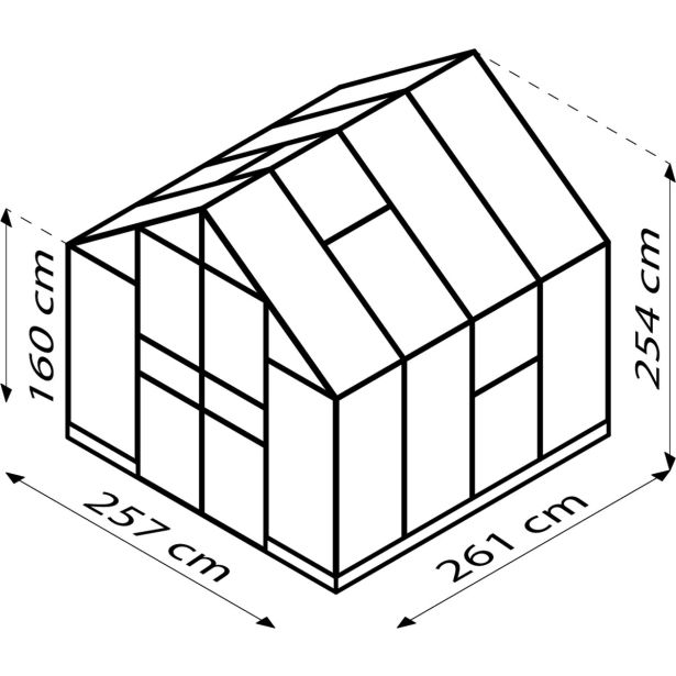RASTLINJAK, VOTLE PLOŠČE VITAVIA OLYMP 6700 HKP6MM ČRNA 254X258X254