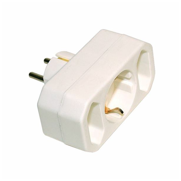 RAZDELILNIK/ADAPTER EURO M 1 ŠUKO + 2 EURO