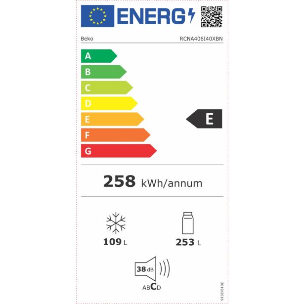 HLADILNIK IN ZAMRZOVALNIK BEKO RCNA406I40XBN