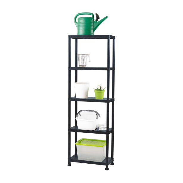 PVC REGAL PRACTIC 181X60X30 CM 5P/20KG ČRN
