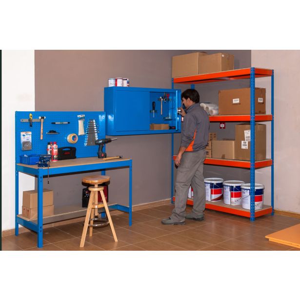 REGAL SIMONRACK 200X150X60 CM 4P/400KG MODRA ORANŽNA ECOFORTE