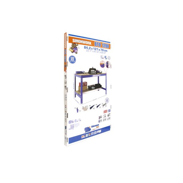 REGAL SIMONRACK 76X121X84.2 CM 2P/600 KG ANTRACIT SIMONWORK BT0