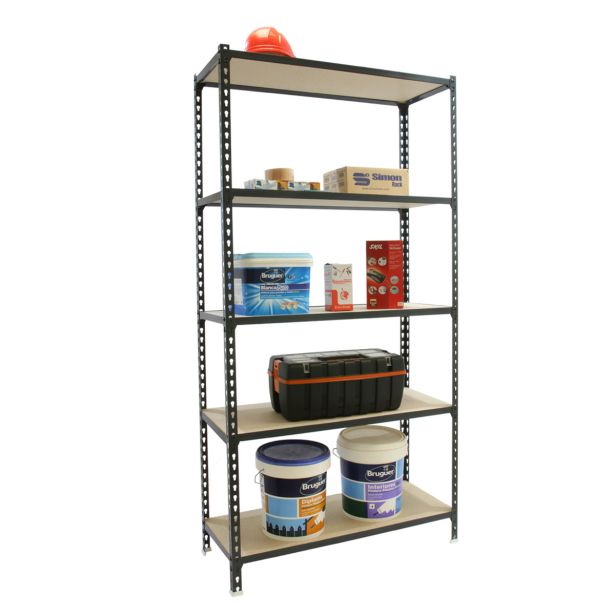 REGAL SIMONRACK 200X120X30 CM 5P/200KG ANTRACIT MADERCLICK MEGA