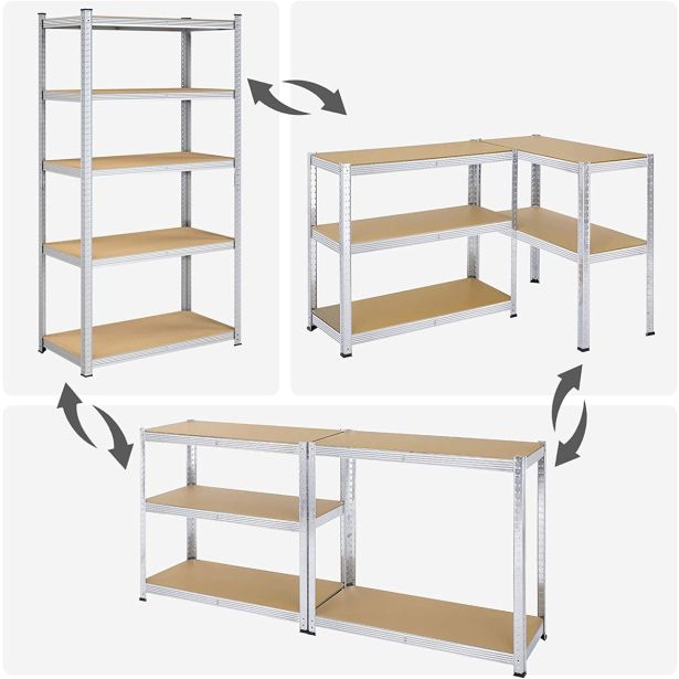 REGAL SONGMICS 200X100X50 CM 5P/175KG GLR050E01 BEŽ-SREBRN