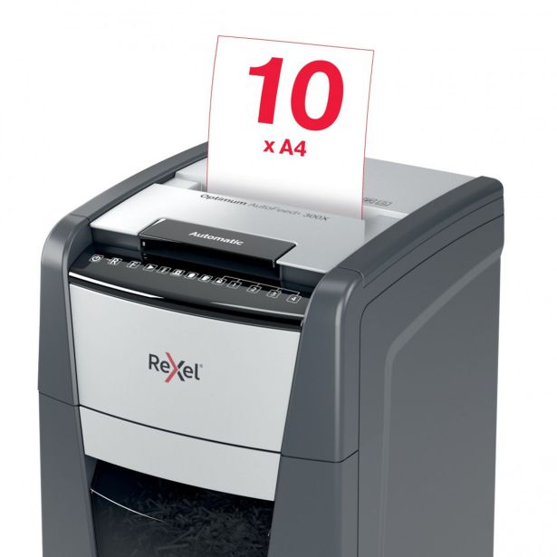 UNIČEVALNIK PAPIRJA REXEL AUTO+ 300X 4X25/P4 OPTIMUM 2020300XEU
