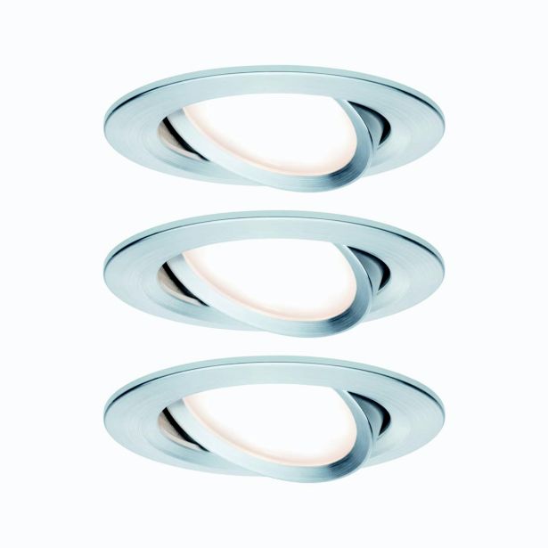 VGRADNI LED REFLEKTOR RL NOVA COIN 3X6.5W 3SDIM OKROGLA, ALU TU/ALU, GIB