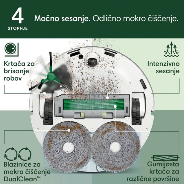 ROBOTSKI SESALNIK IROBOT COMBO PLUS 405 +AVTOWASH BEL