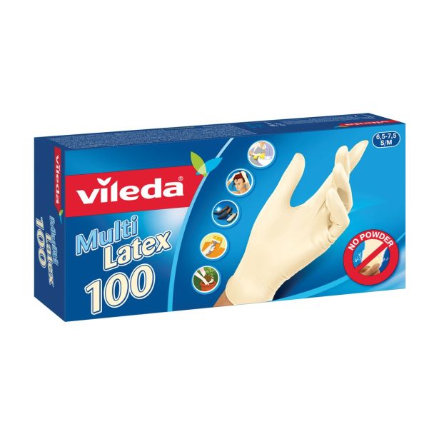 ROKAVICE VILEDA MULTI LATEX ZA 1X UPORABO 100/1 S/M