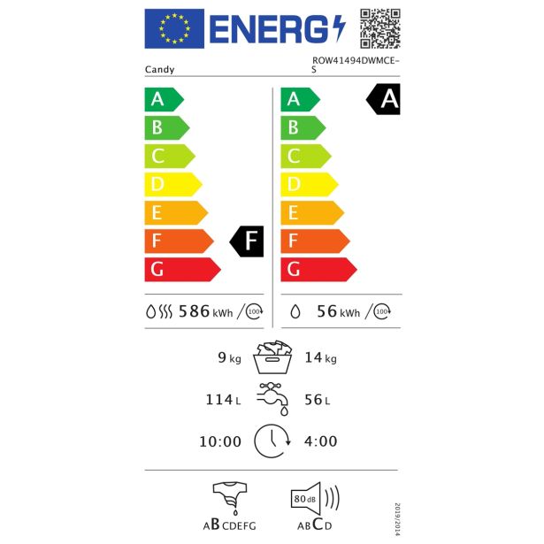 PRALNO-SUŠILNI STROJ CANDY ROW41494DWMCE-S