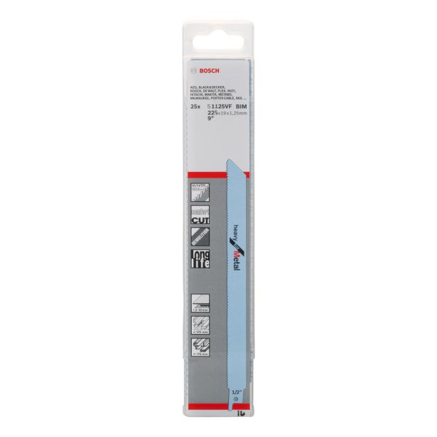LIST SABLJASTE ŽAGE BOSCH S 1125VF 25-DELNI KOMPLET