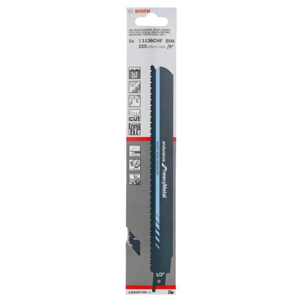 LIST SABLJASTE ŽAGE BOSCH S 1136 CHF 225X25X1.1 MM