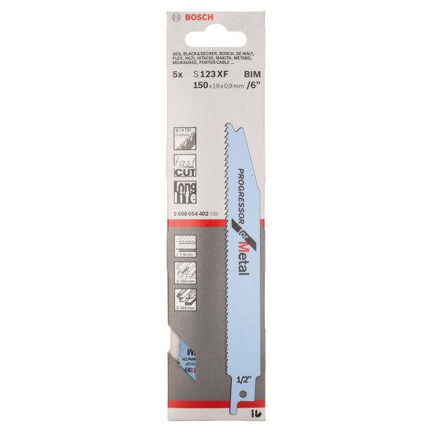 LIST SABLJASTE ŽAGE BOSCH S 123 XF 5-DELNI KOMPLET