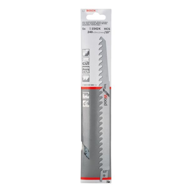 LIST SABLJASTE ŽAGE BOSCH S 1542 K 5-DELNI KOMPLET