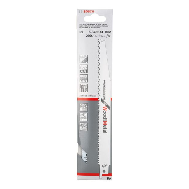 LIST SABLJASTE ŽAGE BOSCH S 3456 XF 5-DELNI KOMPLET