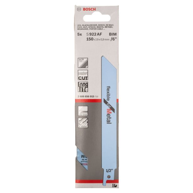 LIST SABLJASTE ŽAGE BOSCH S 922 AF 5-DELNI KOMPLET