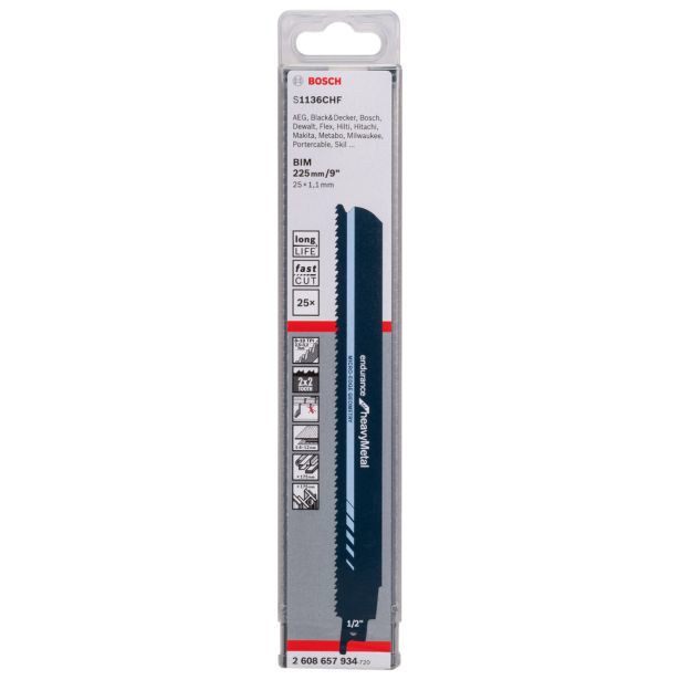 LIST SABLJASTE ŽAGE BOSCH S1136CHF 25-DELNI KOMPLET