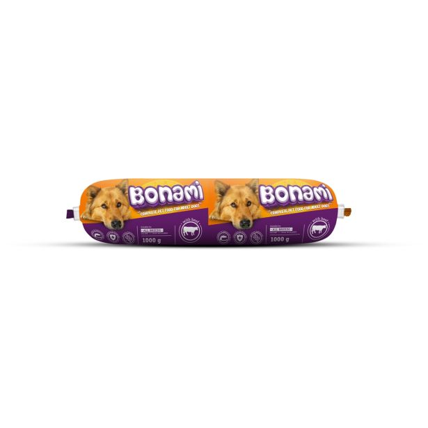 PRIBOLJŠEK ZA PSA BONAMI SALAMA GOVEDINA, 1 KG