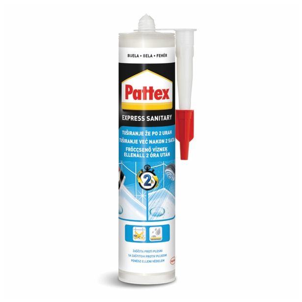 SANITARNI SILIKON PATTEX EXPRESS BELI 280 ML