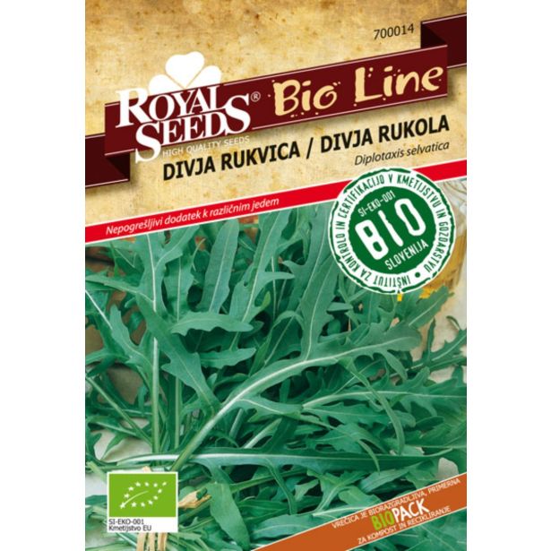 LISTNA ZELENJAVA ROYAL SEEDS RUKOLA DIVJA BIO 14