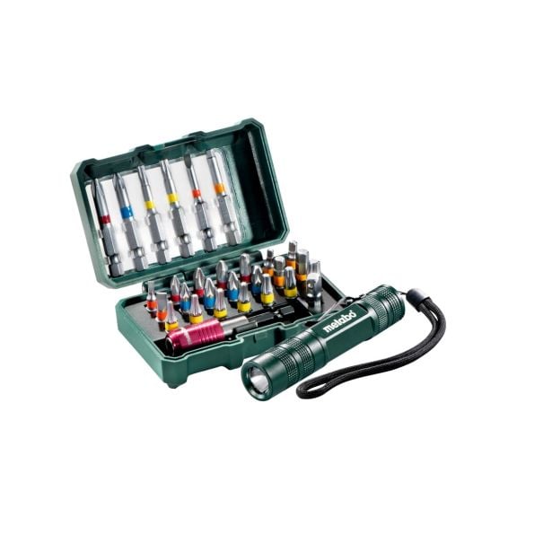 SET VIJAČNIH NASTAVKOV METABO, 29 - DELNI + MINI SVETILKA
