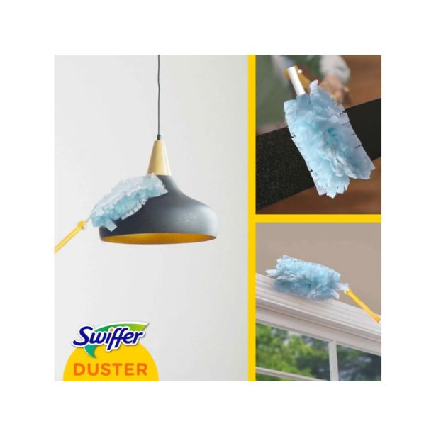 SWIFFER KOMPLET ZA BRISANJE PRAHU Z DOLGIM ROČAJEM + 2 KRPI