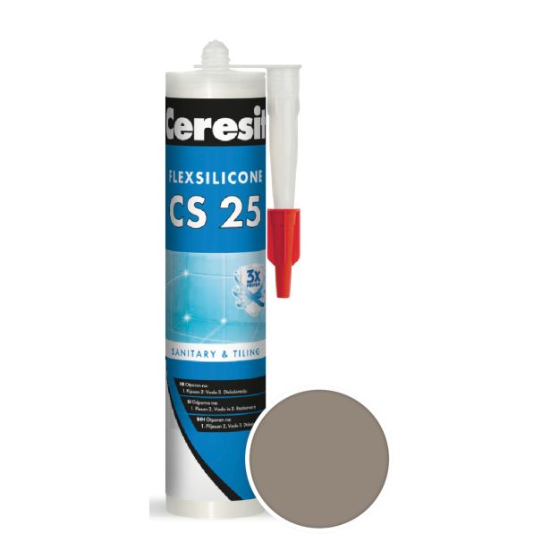 SILIKONSKA TESNILNA MASA HENKEL ACB CERESIT CS 25 12 CEMENTGREY 280ML