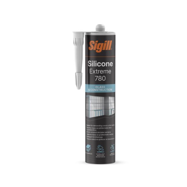 SILIKONSKA TESNILNA MASA SIGILL SILICONE EXTREME 780 300 ML GRAPHITE