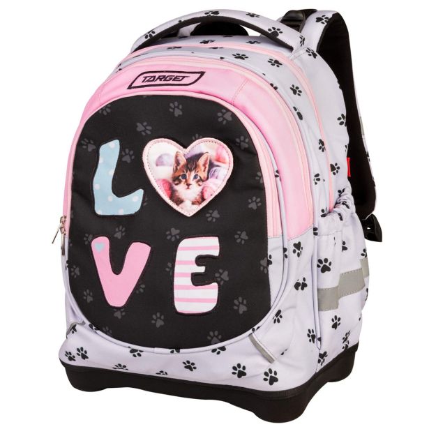 ŠOLSKI NAHRBTNIK TARGET SUPERLIGHT PETIT I LOVE PETS 28051