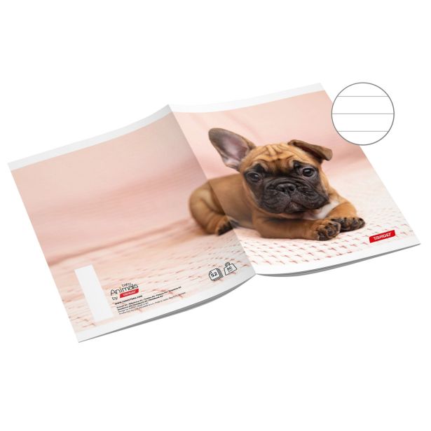 ŠOLSKI ZVEZEK TARGET A5 ČRTAST ANIMAL BABY 26058
