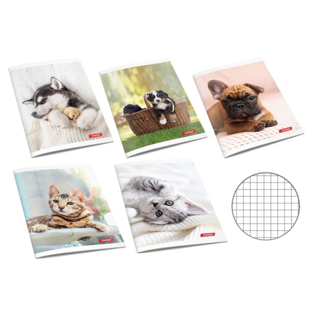ŠOLSKI ZVEZEK TARGET A5 KARO ANIMAL BABY 26059