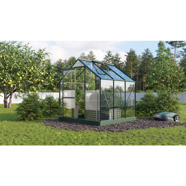 STEKLEN RASTLINJAK VITAVIA PLANET 3800 ESG 3MM, 1,95X1,95M SMARAGDNA -RASTLINJAK+OKVIR ZA TEMELJ