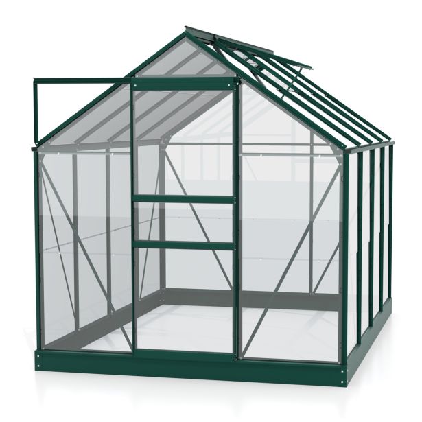 STEKLEN RASTLINJAK VITAVIA PLANET 5000 ESG 3MM, 1,95X2,57M SMARAGDNA - RASTLINJAK+ OKVIR ZA TEMELJ=SET