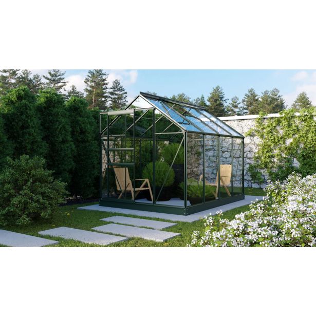 STEKLEN RASTLINJAK VITAVIA PLANET 5000 ESG 3MM, 1,95X2,57M SMARAGDNA - RASTLINJAK+ OKVIR ZA TEMELJ=SET