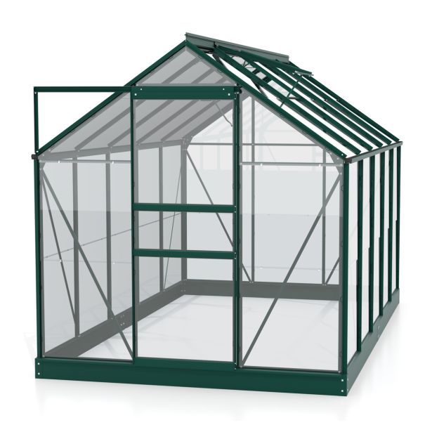 STEKLEN RASTLINJAK VITAVIA PLANET 6200 ESG 3MM, 1,95X3,21M SMARAGDNA - RASTLINJAK+ OKVIR ZA TEMELJ
