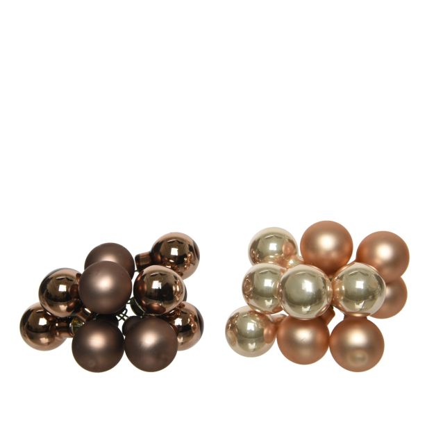 STEKLENA BUNKA DECORIS RJAVE BARVE 10/1 FI 2 CM SORT