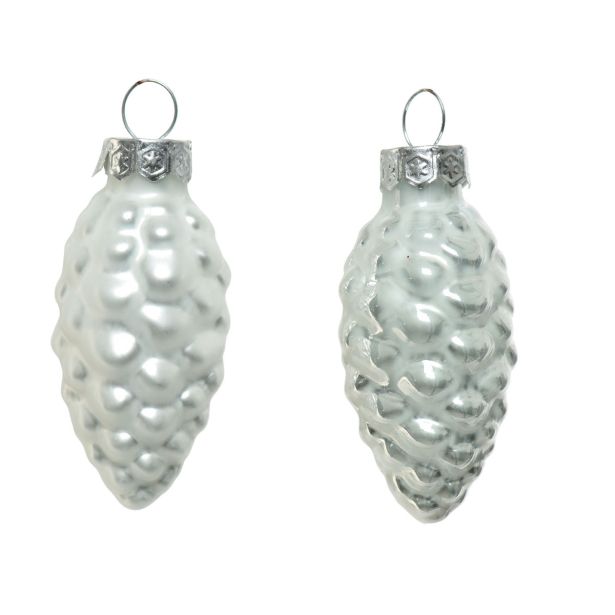 STEKLENA BUNKA DECORIS STORŽI SREBRNI 2.5X6 CM MAT, 12/1