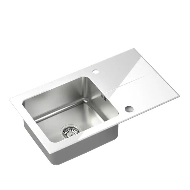 STEKLENO POMIVALNO KORITO QUADRON HUGH 111 BEL