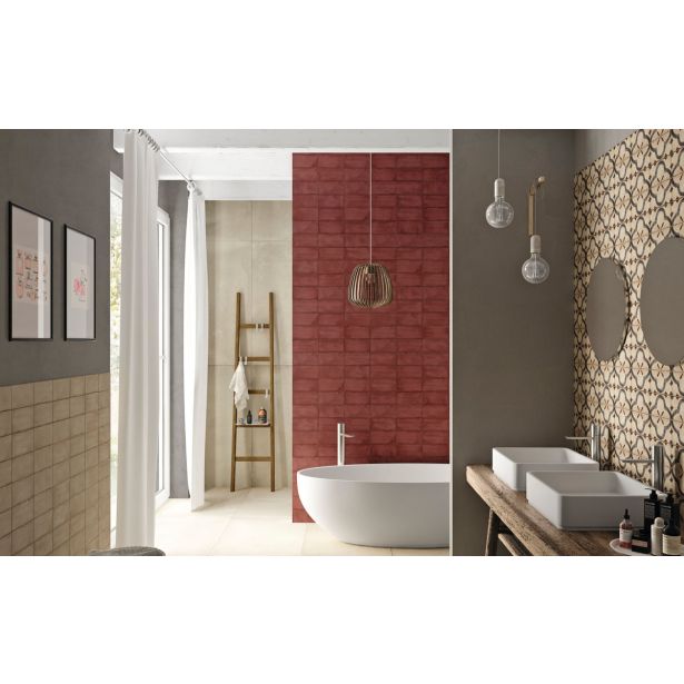 STENSKA PLOŠČICA CERAMICA COLOR BORDEAUX BEIGE 2 20X20 DEKOR