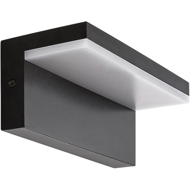 STENSKA VRTNA SVETILKA RABALUX ZARAGOZA 10W L21CM ČRNA