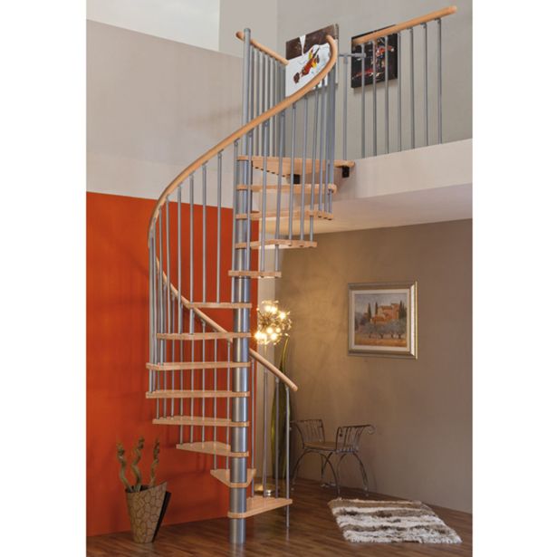 STOPNICE MINKA SPIRAL WOOD FI 120 SIVA/BUKEV