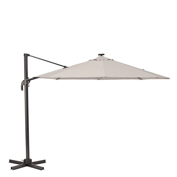 SENČNIK NATERIAL STRAN. AVEA LED D290 RJAV ALU, JEKLO 200G 8 KOTNI