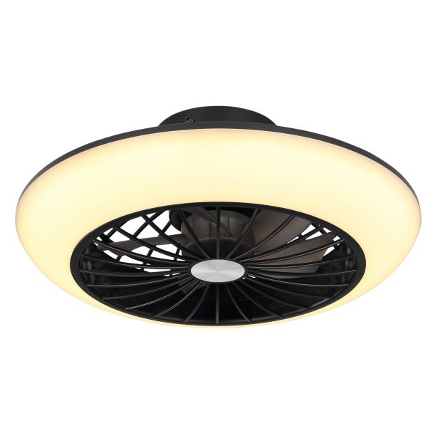 STROPNI VENTILATOR GLOBO LAFEE LED 18W WW ČRNI