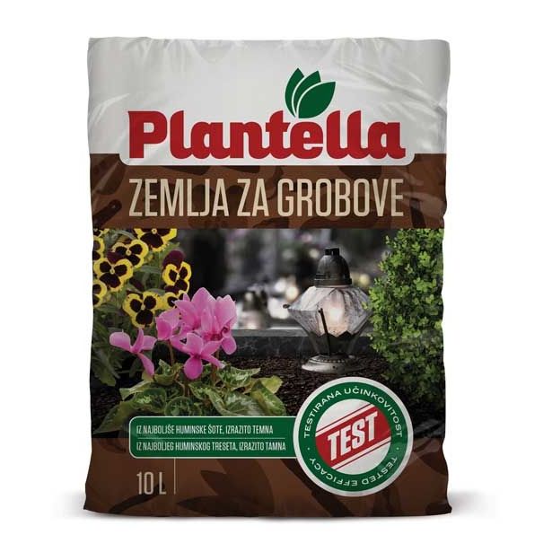 SUBSTRAT ZA OKR. RASTLINE PLANTELLA ZEMLJA ZA GROBOVE 10 L