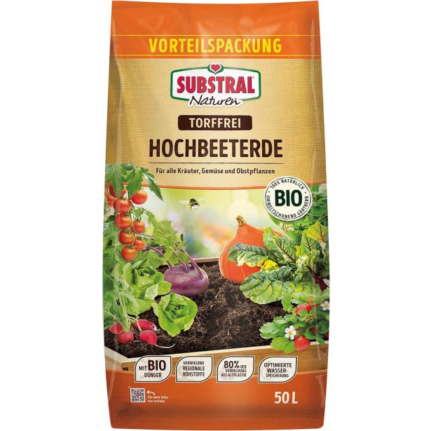 SUBSTRAT ZA PRIDELAVO SUBSTRAL NATUREN BIO ZA VISOKE GREDE IN VRT 50 L