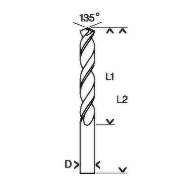 SVEDER DOLGI HSS DIN 340 BOSCH 3.0X66/100 MM HSS-G