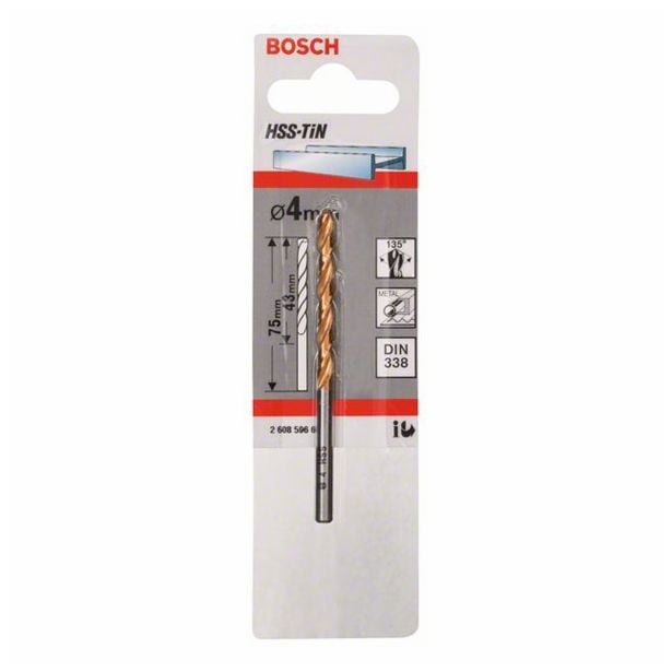 SVEDER HSS-TIN DIN 338 BOSCH 4X43/75 MM HSS-TIN