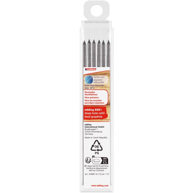 SVINČNIK EDDING SET MINIC ZA SVINČNIK E-8880 ČRNE 6/1