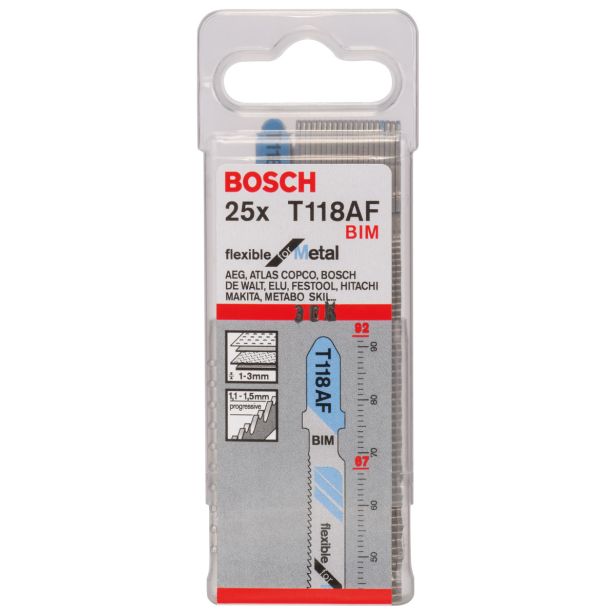 LIST VBODNE ŽAGE BOSCH T 118 AF 25-DELNI KOMPLET