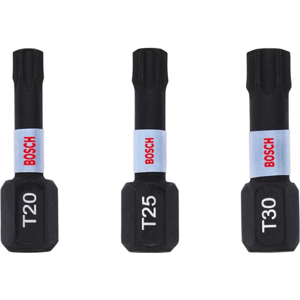 TORX NASTAVEK C6,3 BOSCH T 20 T 25 T 30 MM 3 KOS IMPACT CONTROL